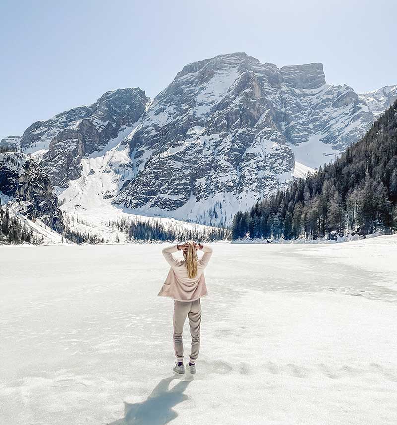 Lake Braies in winter